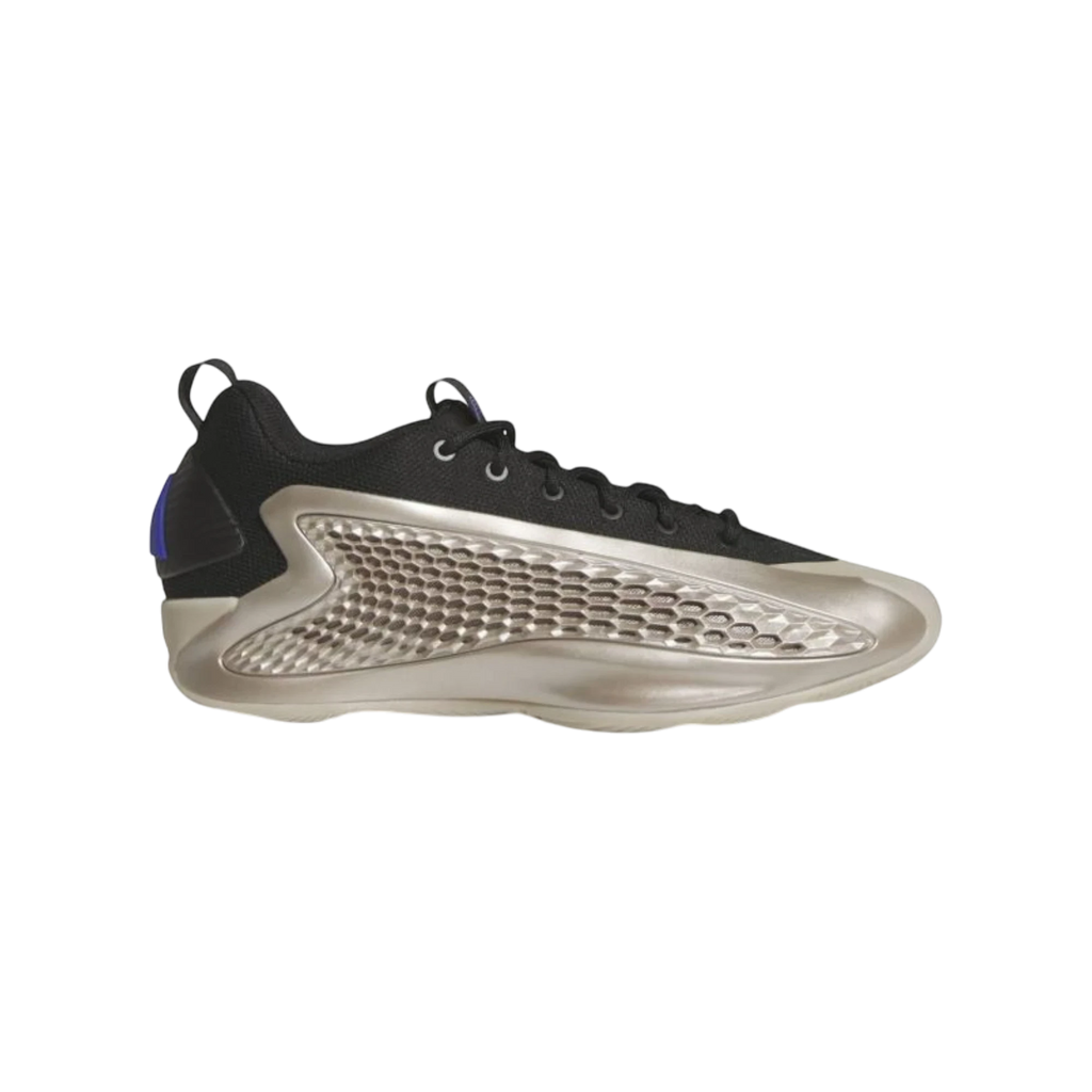 Zapatillas de baloncesto THE KICKS WORLD Adidas AE 1 Low en color champagne metalizado con jaula geométrica y base negra