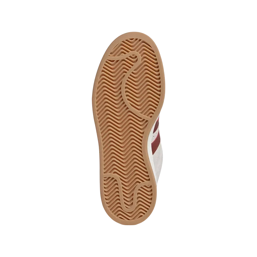 Suela de goma color caramelo con patrón de espiga de las zapatillas THE KICKS WORLD Adidas Campus 00s