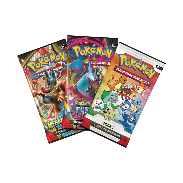 THE KICKS WORLD Colección Ilustración Pokémon Serie 1 con sobres de cartas coleccionables y personajes icónicos