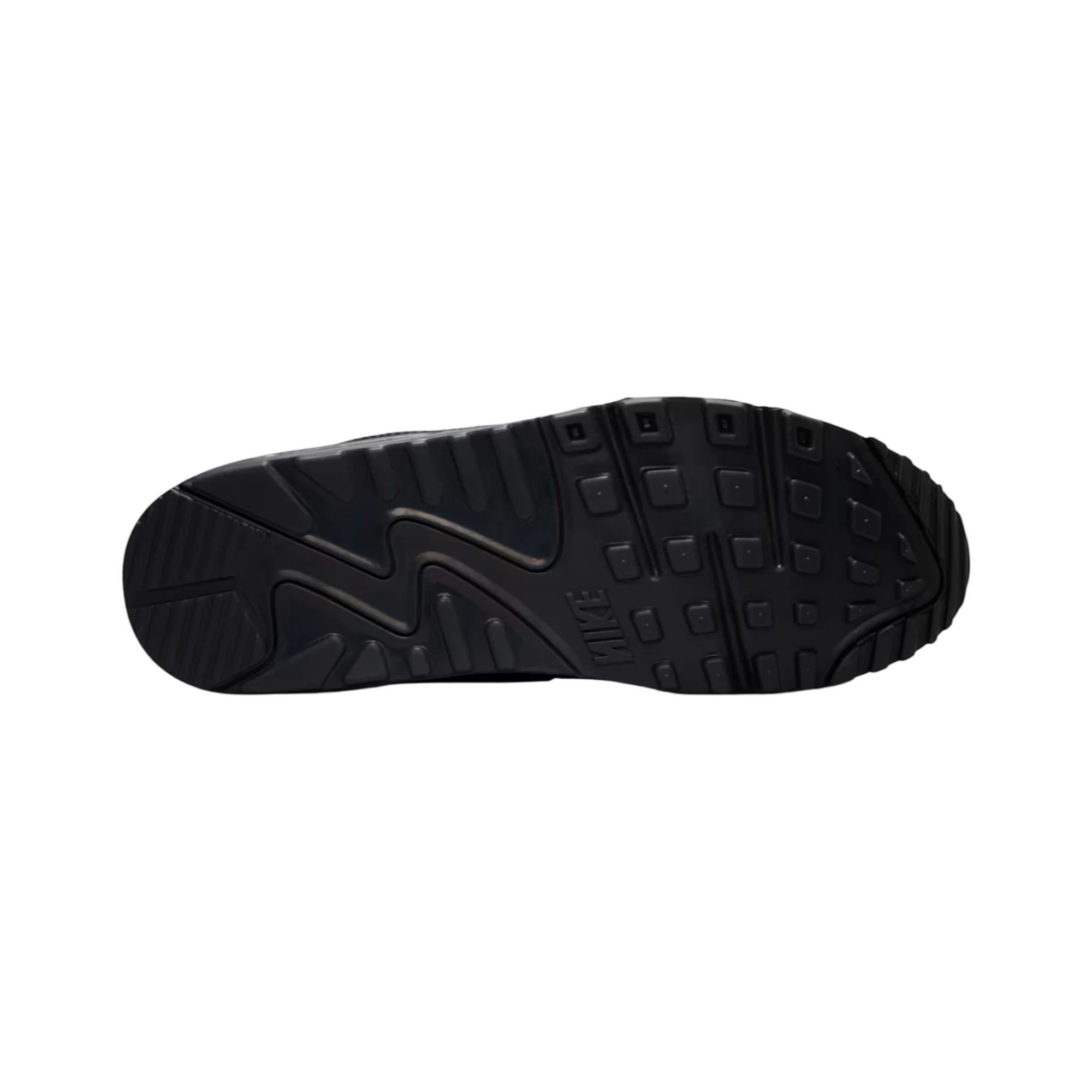 Suela de goma negra con patrón de tracción icónico de las zapatillas THE KICKS WORLD Nike Air Max 90