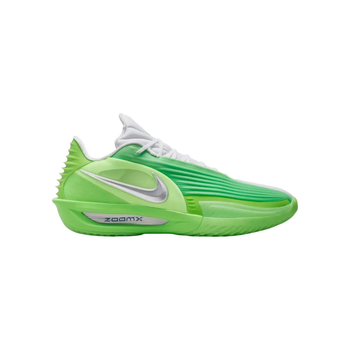 Zapatillas de baloncesto THE KICKS WORLD Nike Air Zoom GT Cut 3 en verde turbo con detalles blancos y Swoosh plateado